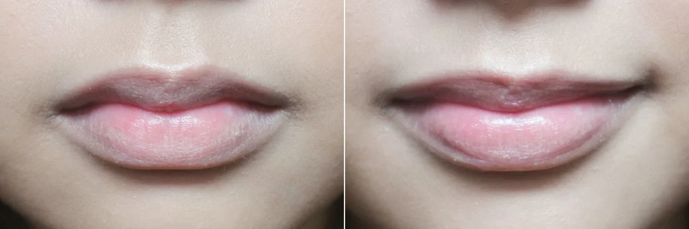 Without balm and with balm