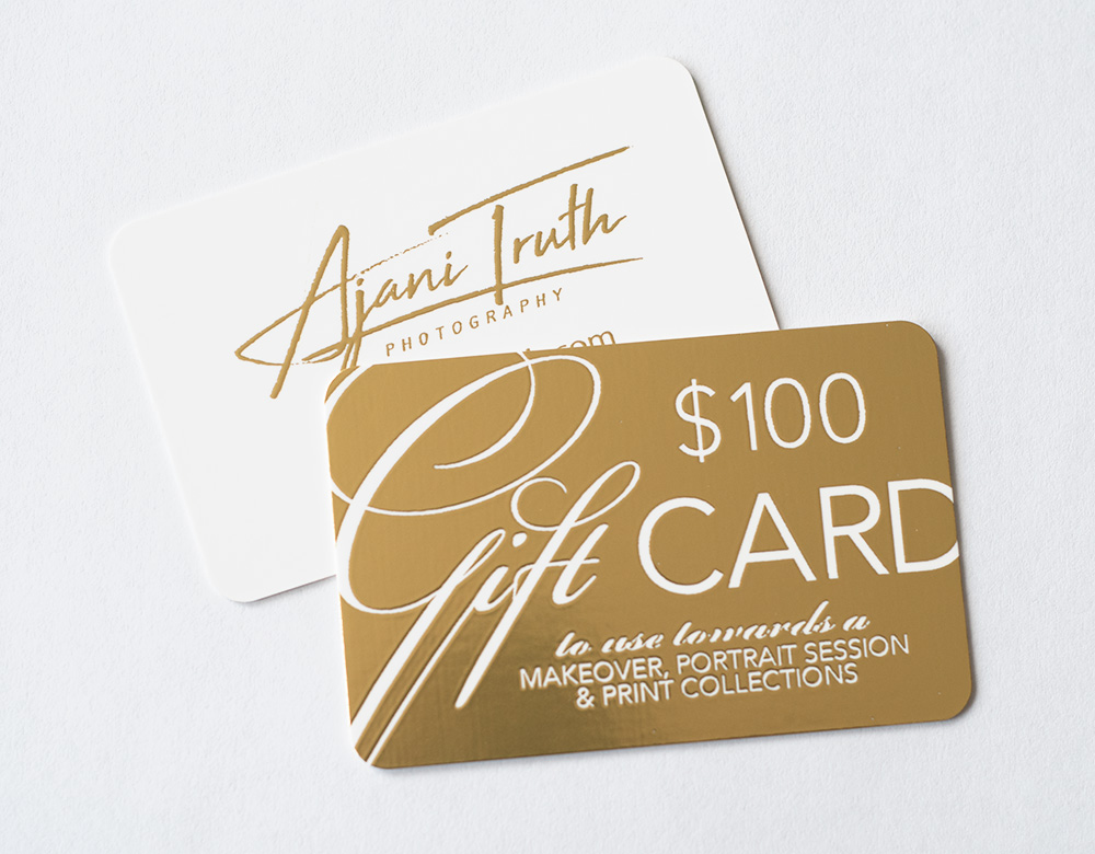 $100 Gift card towards makeover, portrait session and print collections