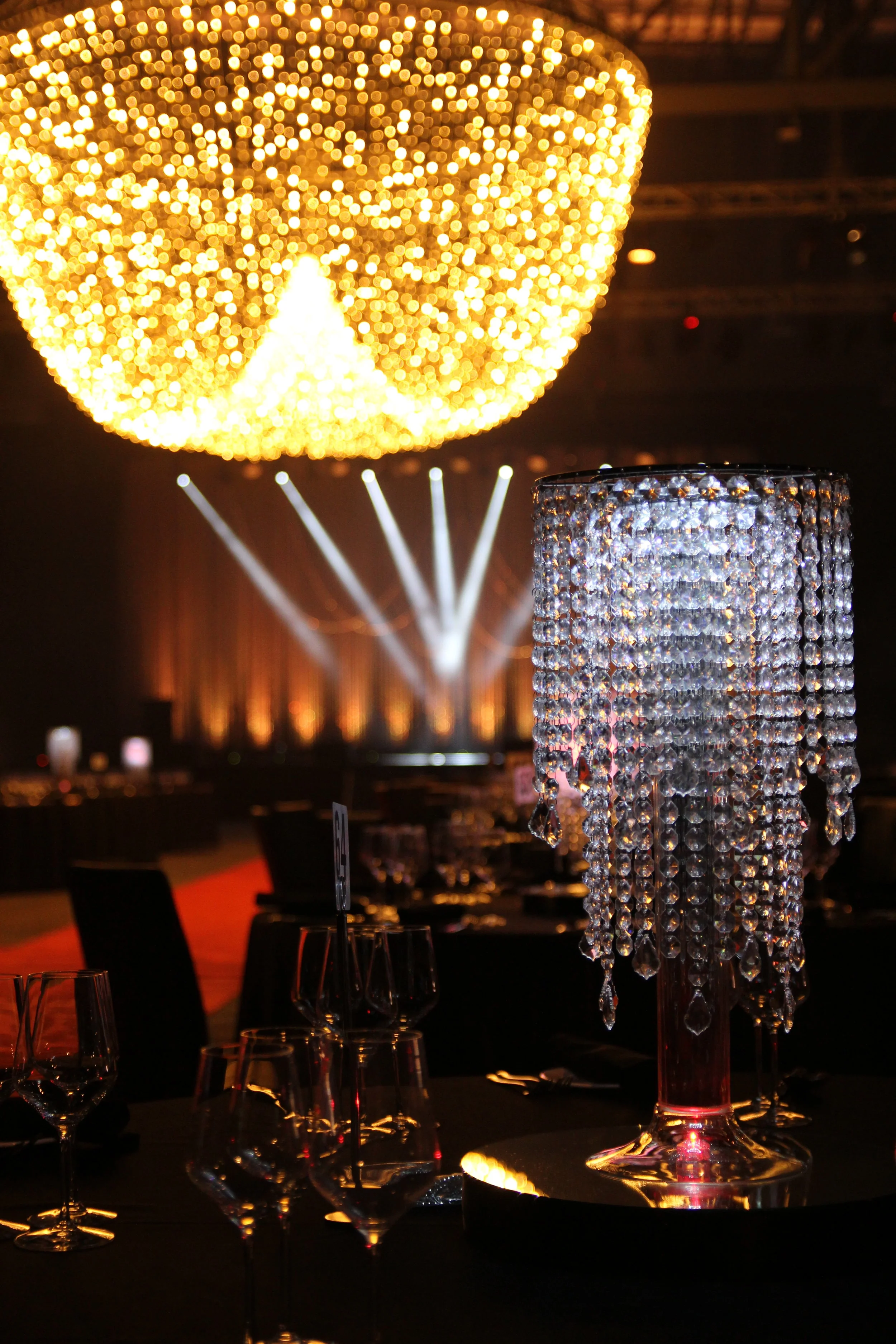 "Crystal nights" — 6 metre chandelier