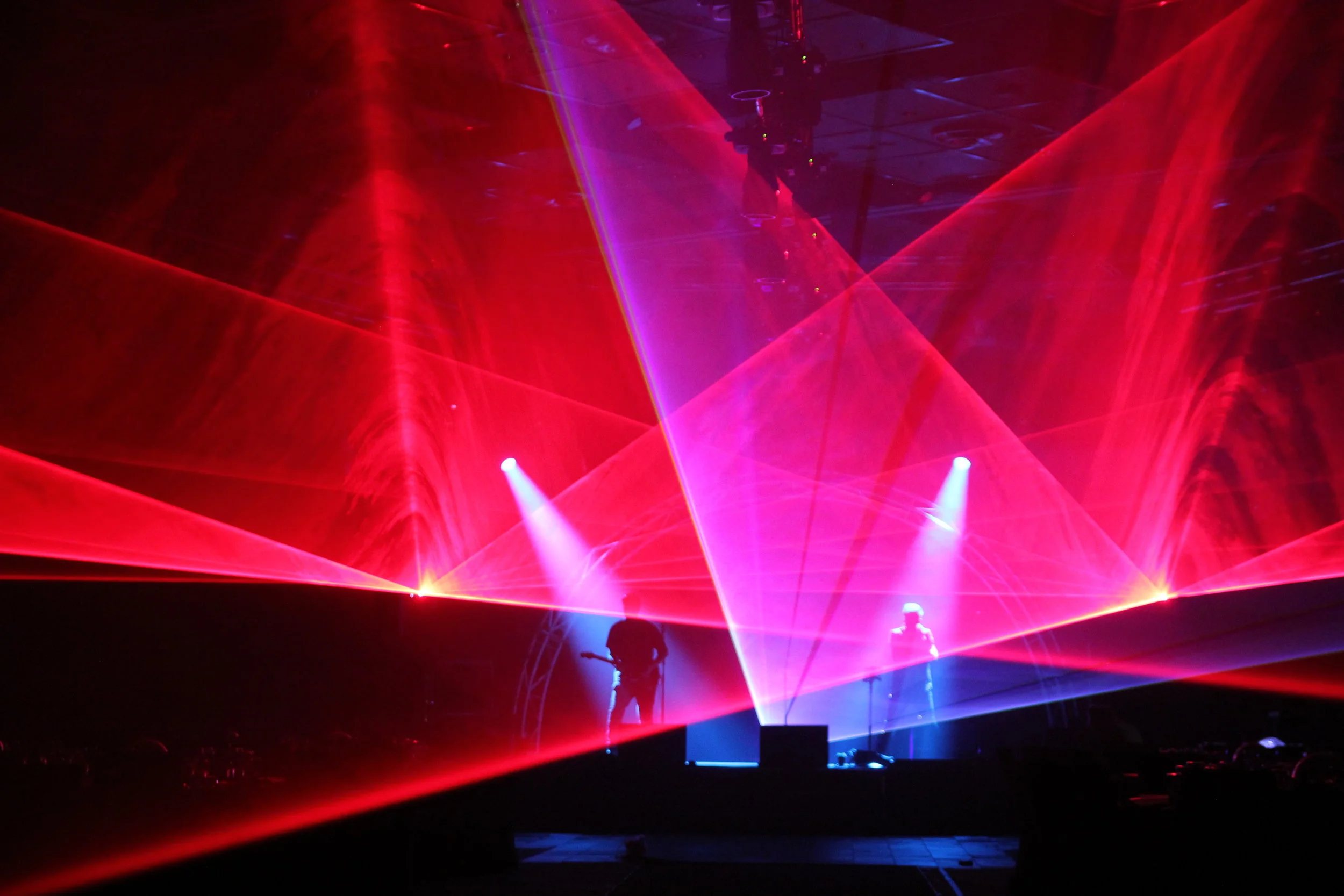 Laser show and heavy metal guitar entertainment