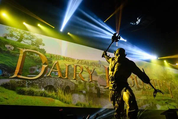 An imposing orc on the stage 