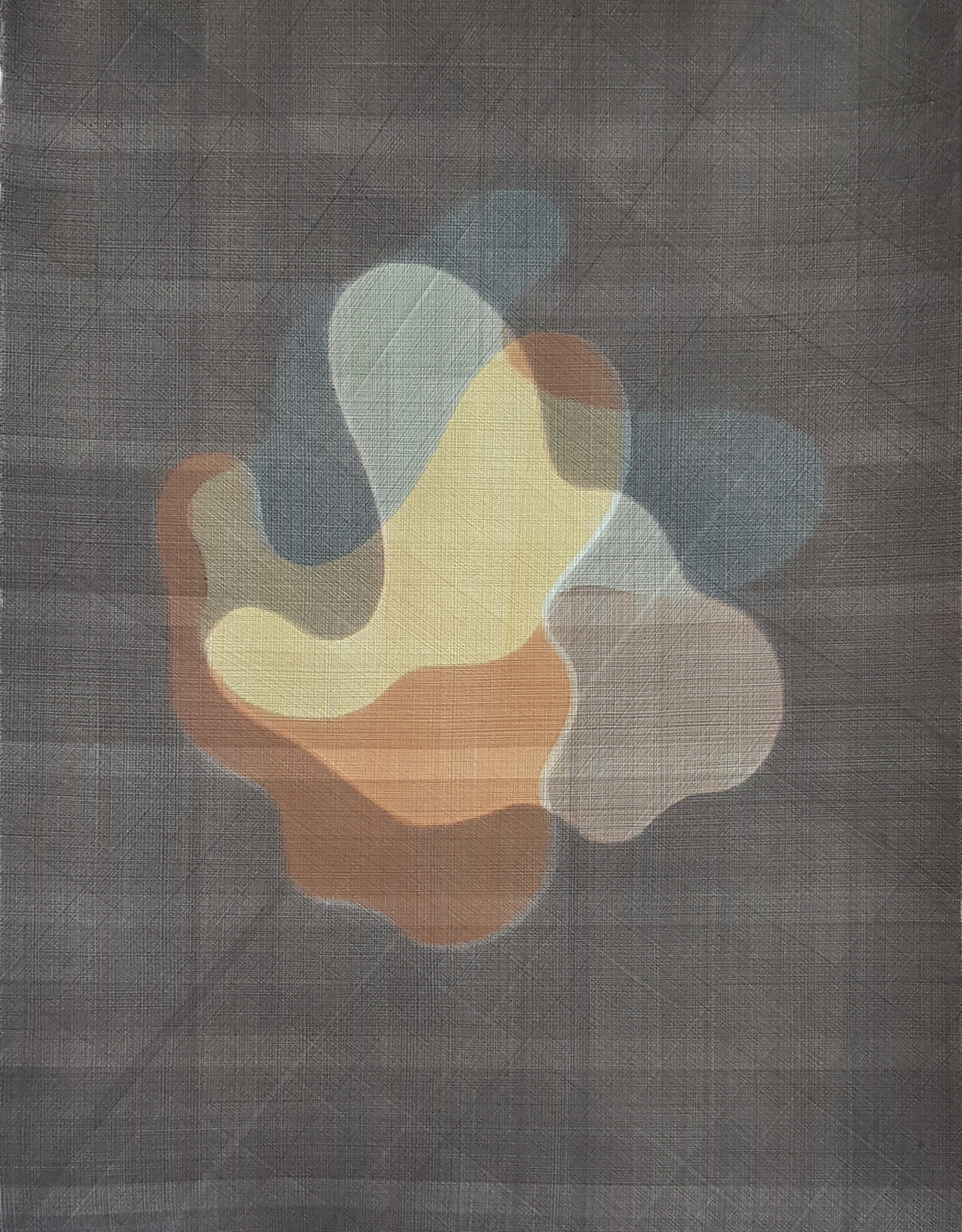   Untitled (Rotation)   Casein Paint on Paper  76 x 56 cm 