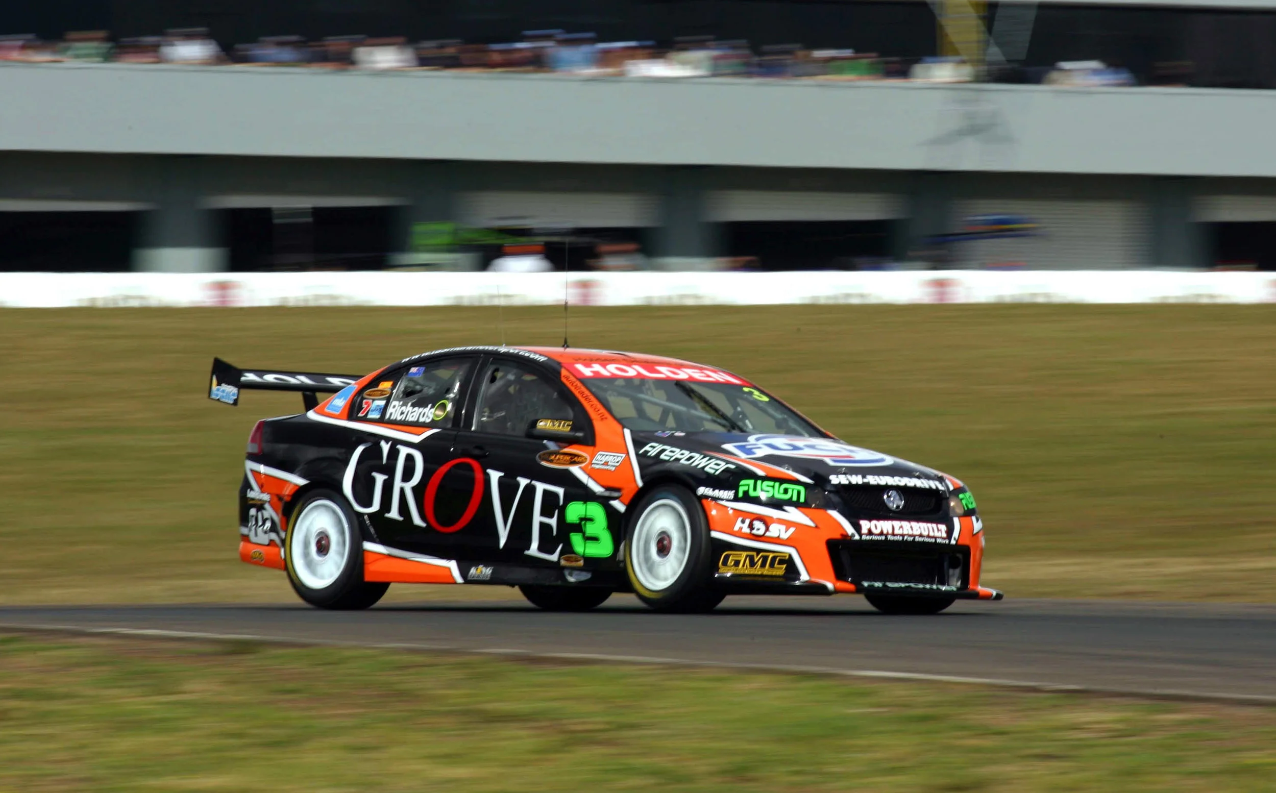 The Grove-backed Tasman Motorsport cars at the 2007 Oran Park V8 Supercars event.