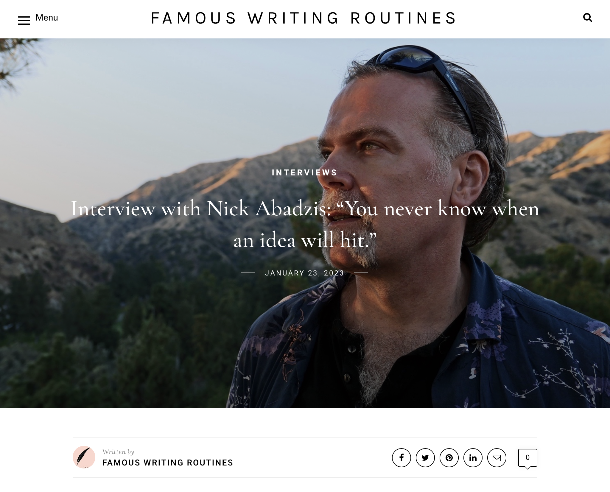 Interview: Famous Writing Routines 