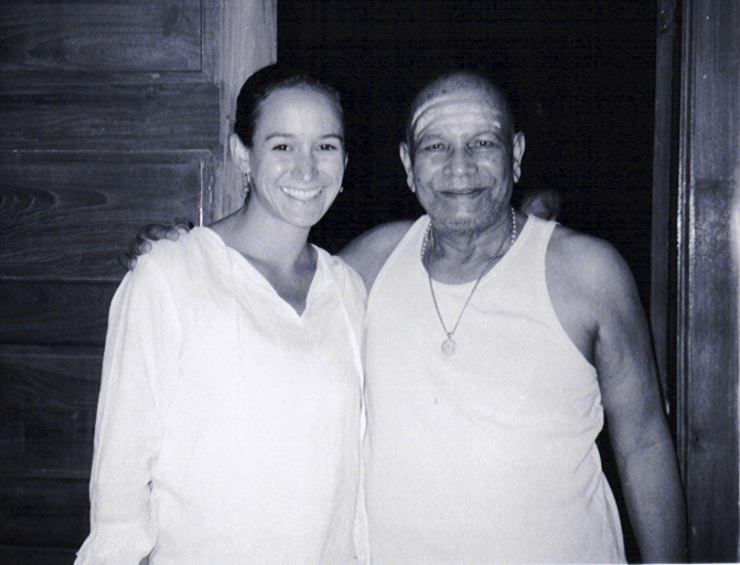 Kimberly and Sri K. Pattabhi Jois, India, 2001