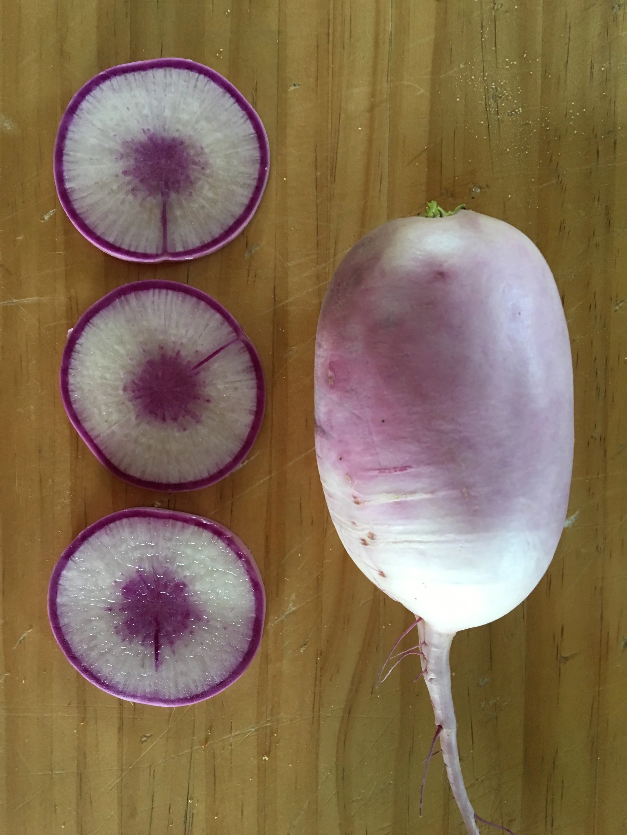 Purple Daikon... its whimsical, my favorite color and delicious to boot 
