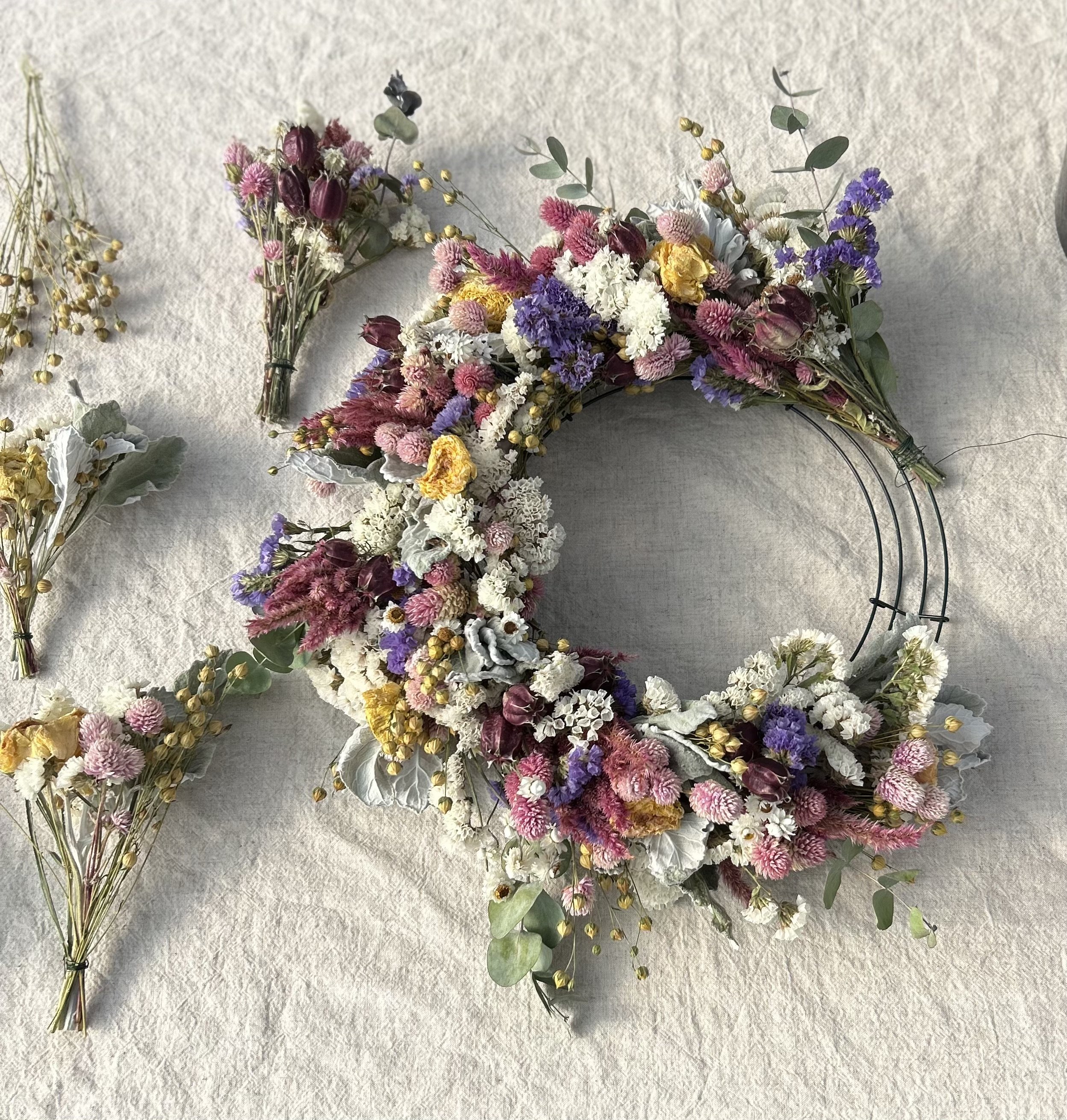 Dried Flower Wreath in Process.jpg