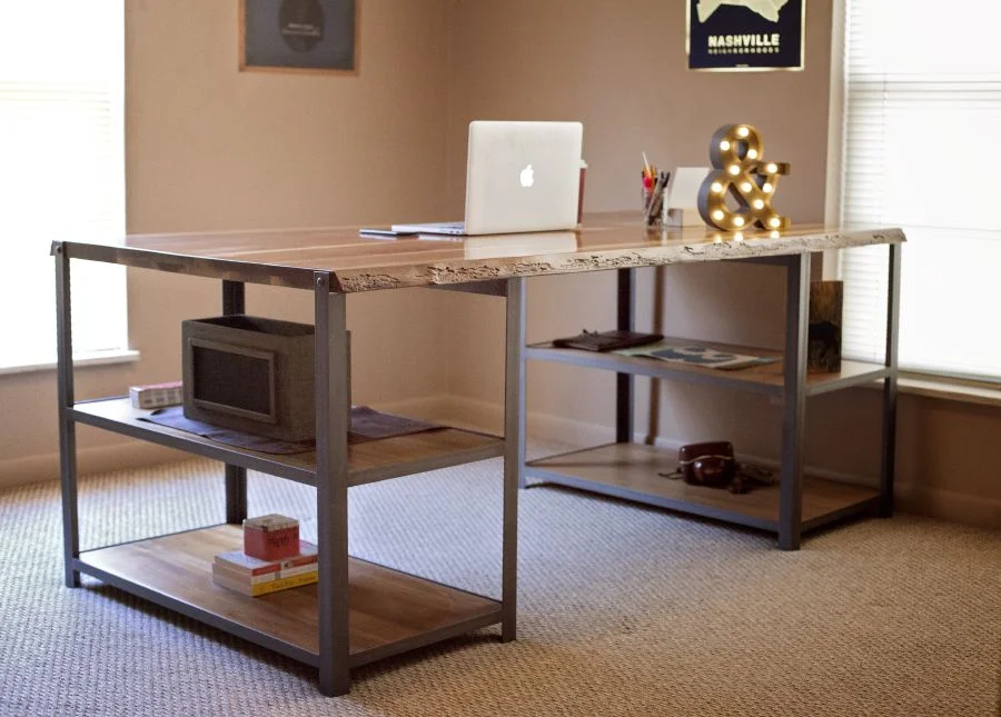 Custom Walnut Live Edge Desk