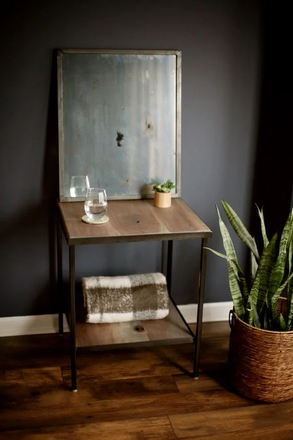 Custom Wormy Walnut Side Table