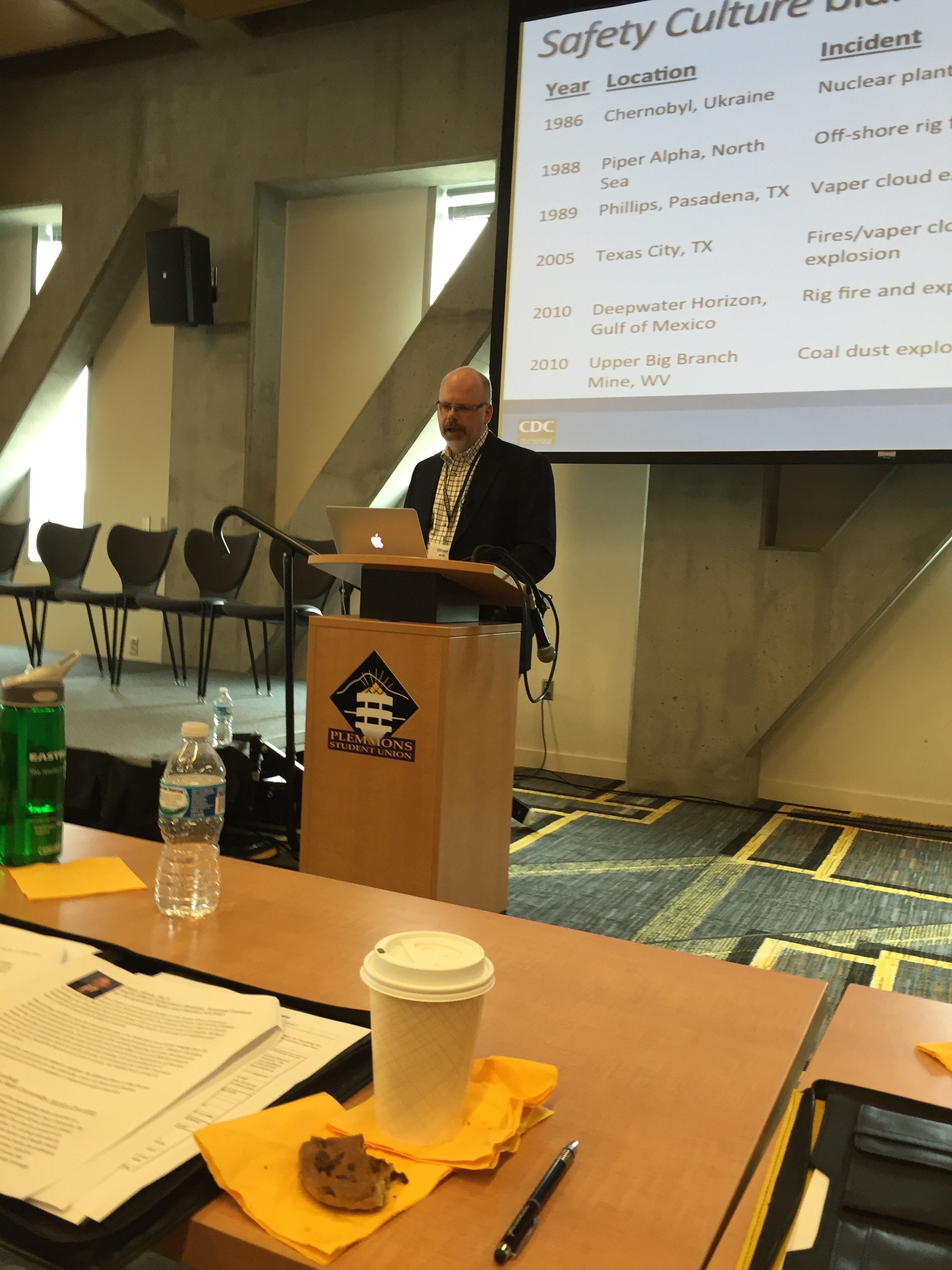   Dr. Oliver Wirth (NIOSH) explaining the difference between the psychological constructs of "Safety Culture," and "Safety Climate," and the importance of understanding both to ensure employees' safety.  