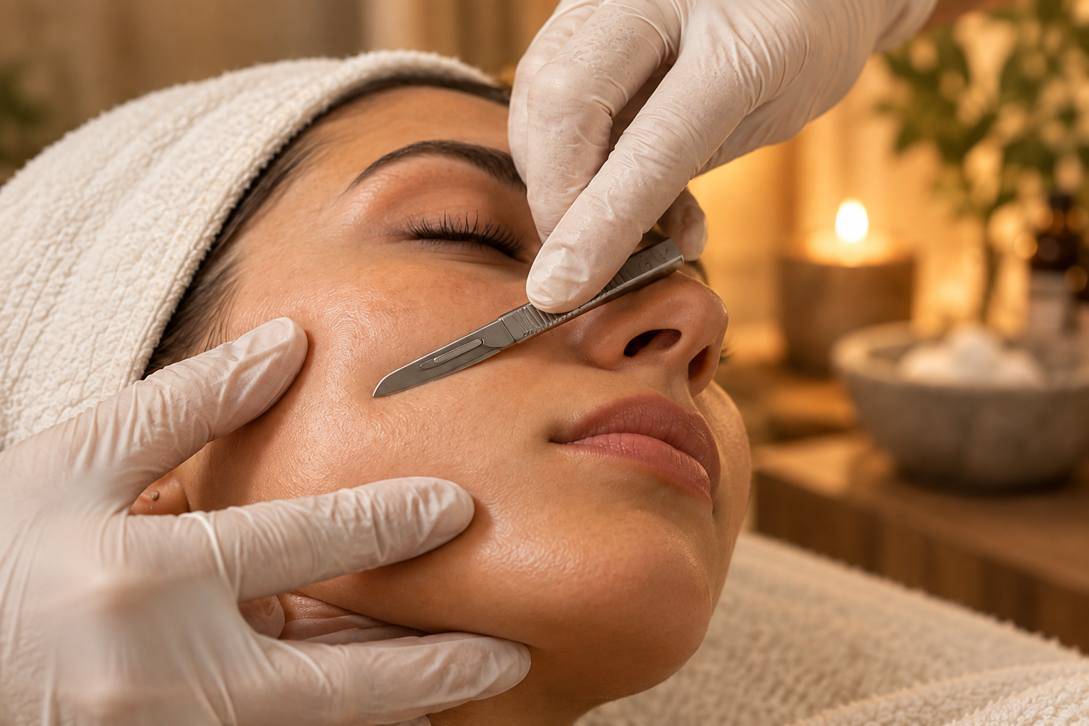 Express dermaplane exfoliation treatment at Mandara Spa in Fort Collins