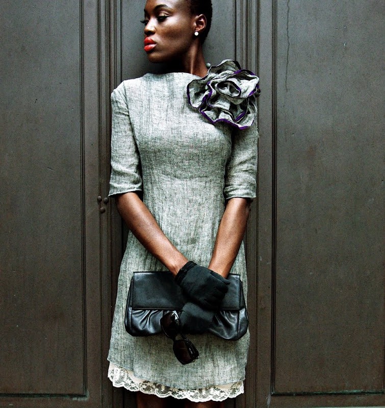 Image captured by Kwesi Abbensetts , clothes courtesy of Anitra Michelle and her Plutocracy line , styled by Jean S. Hall, and make-up by Apryl Rankin. Models: Folasade Adeoso & Liz Coicou