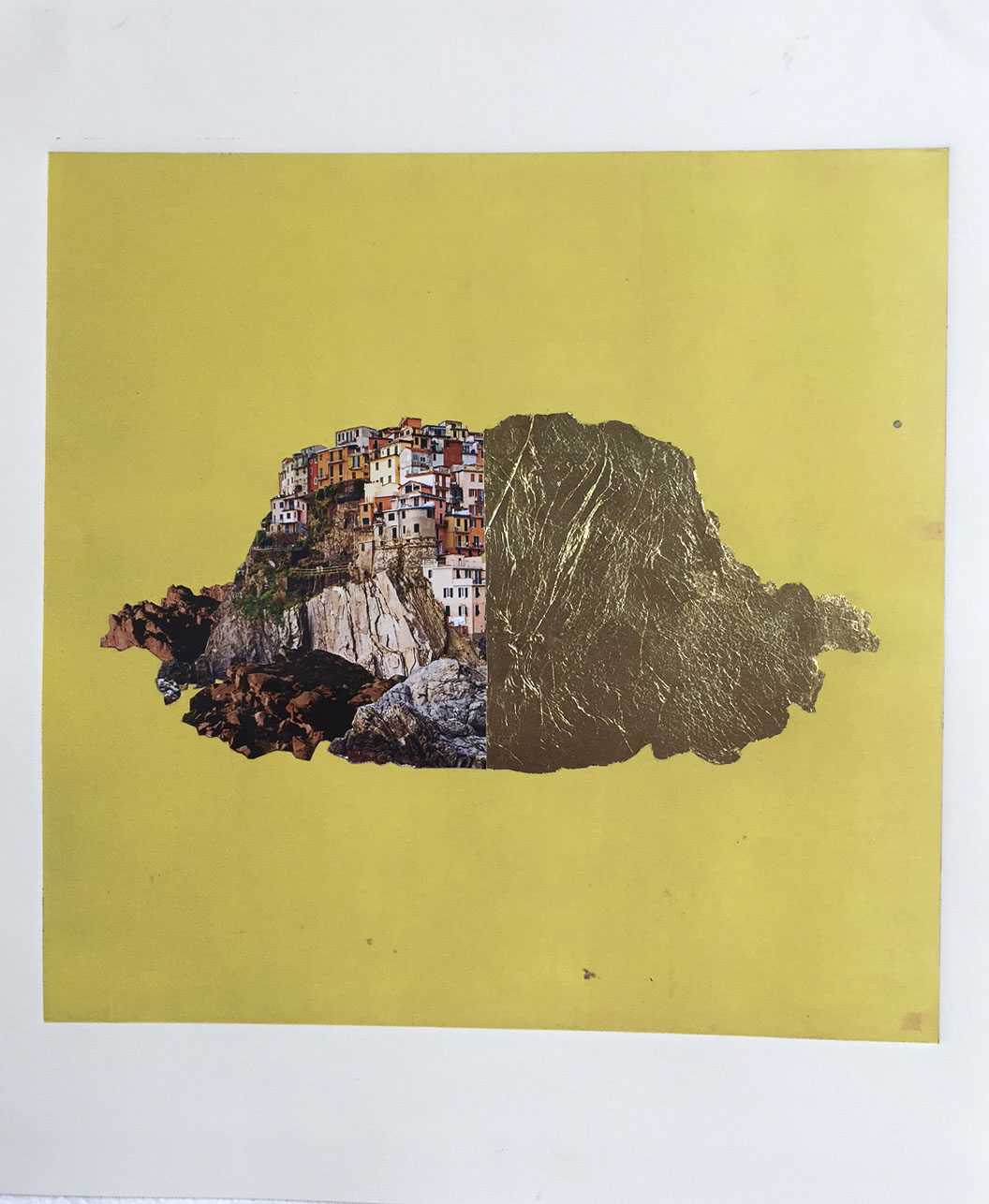  2016, ink, c-print, and gold leaf, 11" x 14" 