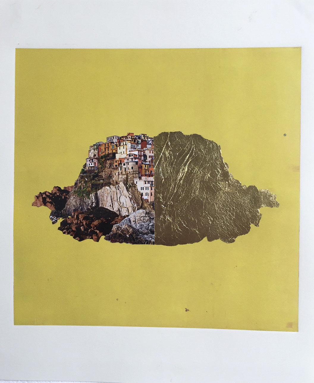 2016, ink, c-print, and gold leaf, 11" x 14"