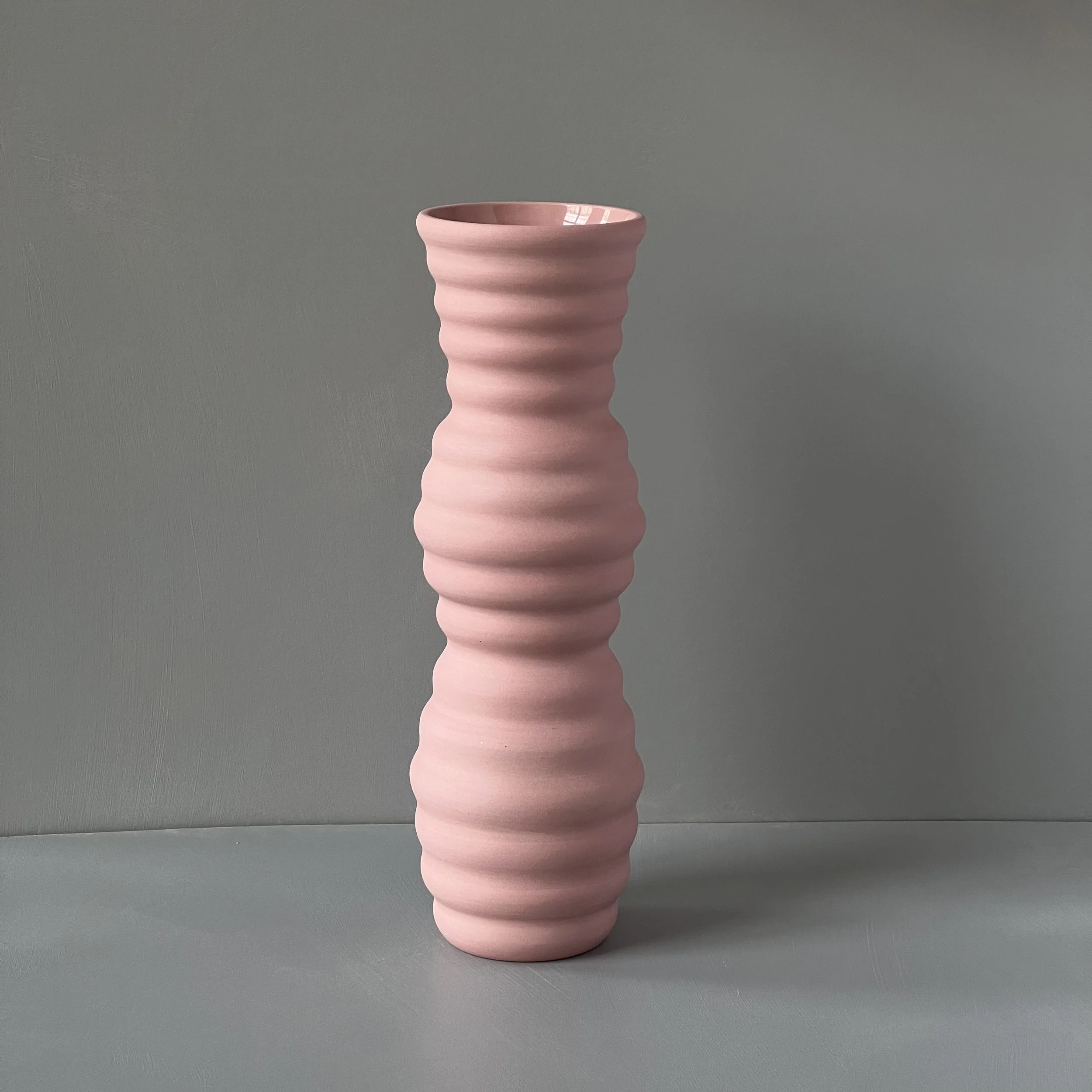 12.5" tall vessel, pink