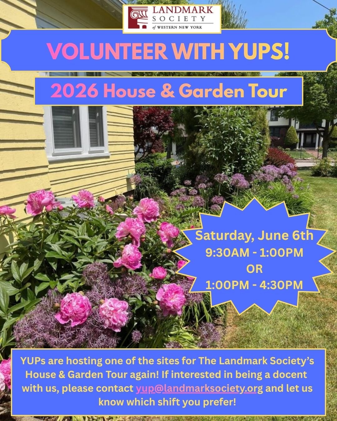 Volunteer With YUPs! - Landmark's 2026 House & Garden Tour
