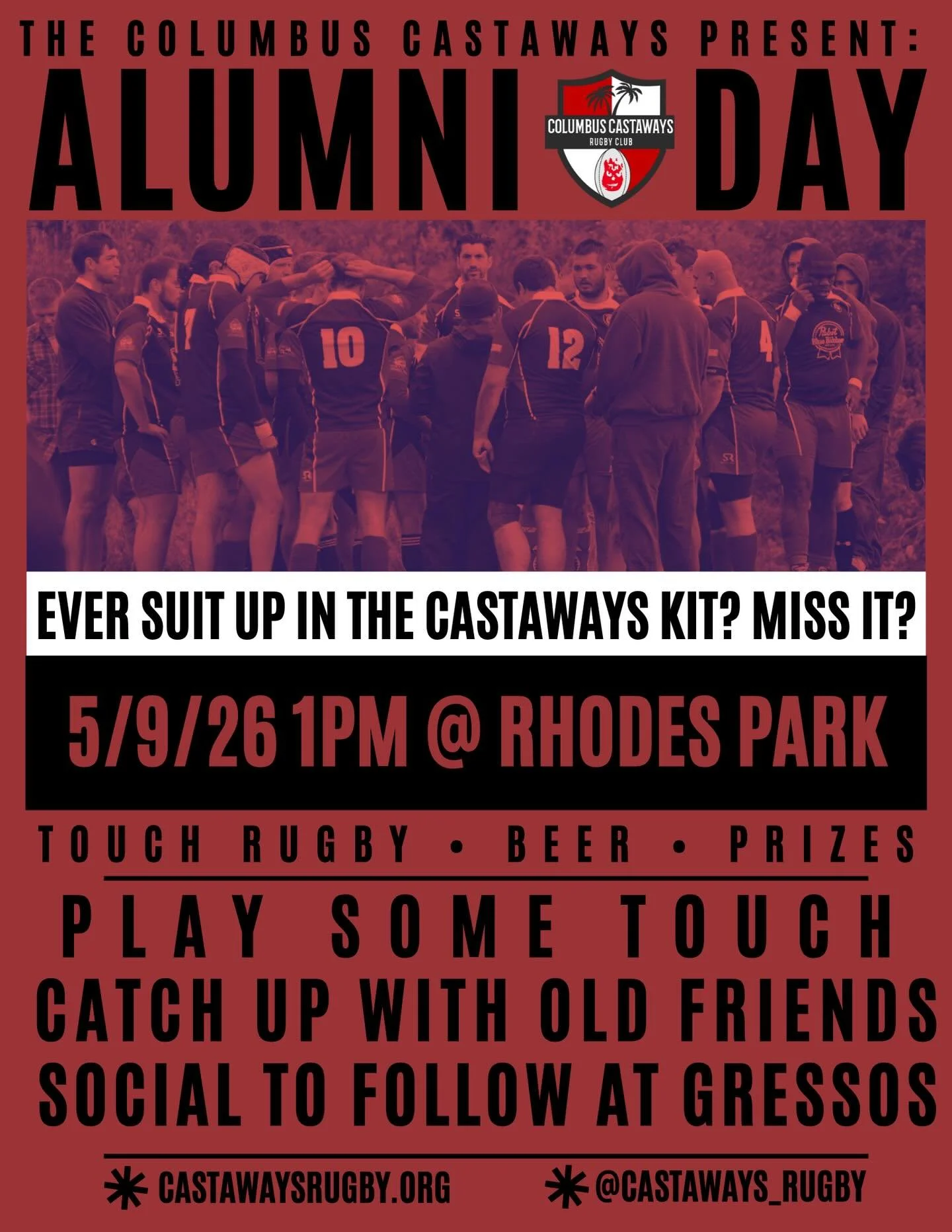 Ever suit up for the Castaways? Miss it? 

On May 9th, we are celebrating our past players and organizing an Alumni Day. It&rsquo;s free to all Castaways, past and present, to participate. If you donate in support of the club, you&rsquo;ll receive a 