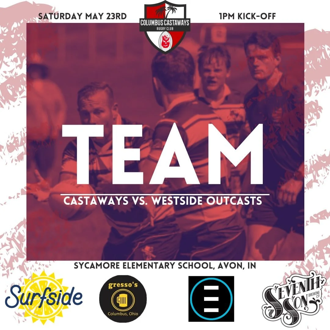 Your Columbus Castaways headed west to take on the Westside Outcasts this Saturday! 

Kickoff is 1PM in Indianapolis.

Last game of the season, let&rsquo;s end on a high.

#rugby #midwestrugby #castaways #castawaysrugby #ohiorugby