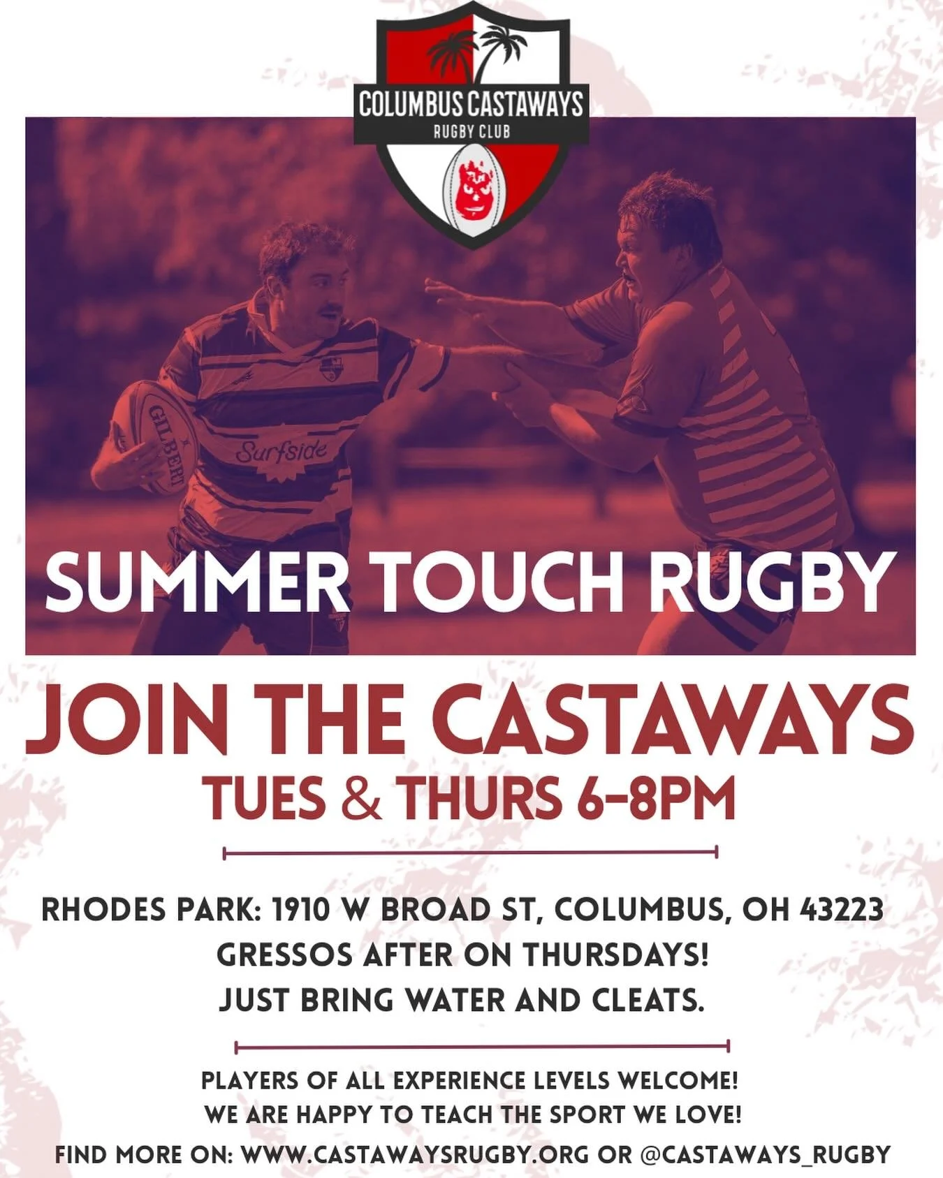 The Summer Touch season is here!

Practices will resume Tuesday and Thursday from 6-8PM. Just need cleats and water. 

After touch on Thursdays will go to Gressos for drinks and food.

Stay fit this off season and spend some time with teammates.

#ca