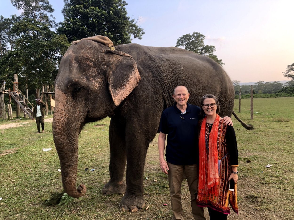 Becky Courson and her husband Jim served as missionaries in Taiwan and are pictured above in Nepal.
