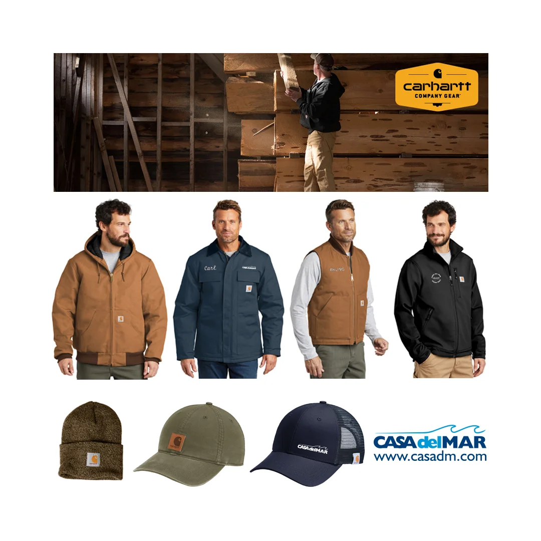 Embroidery, Carhartt, Work Wear, Hats, Beanies, Jackets, Vest, Rain Wear, T-Shirts, San Diego, Southern California, Construction