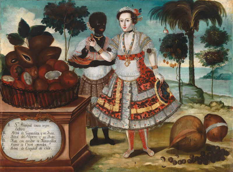  Vicente Albán, Noble woman with her black slave (Sra. principal con su negra esclava), 1783. Los Angeles County Museum of Art