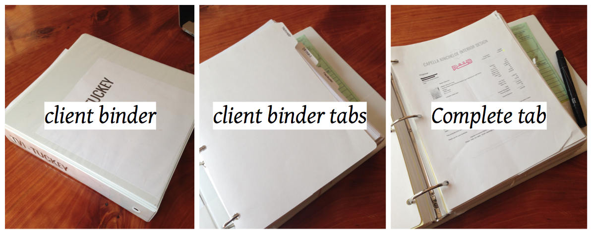 peek inside interior design client binder project management