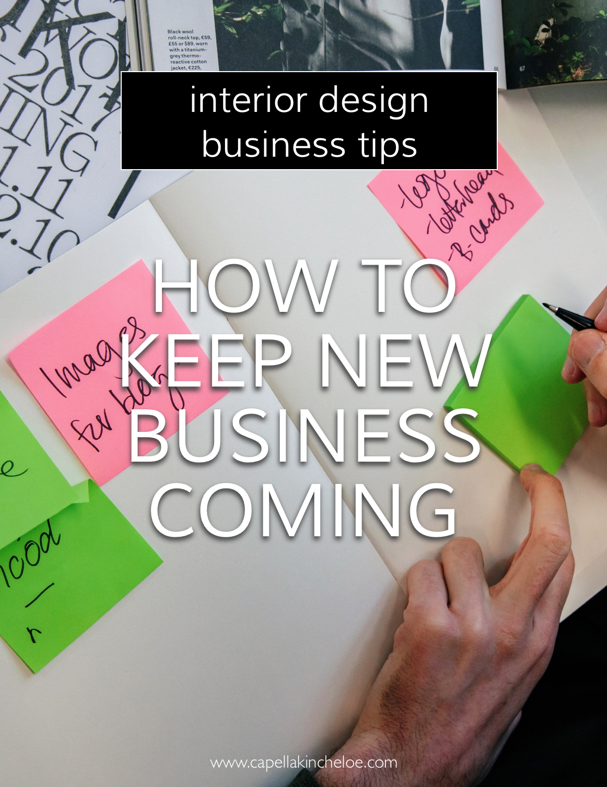 Feel like you are always going through periods of busy and slow periods in your interior design business? There are some strategies that you can implement easily to keep new business coming in regularly. #interiordesignbusiness #interiordecorator #capellakincheloe #cktradesecrets #interiordesignceo