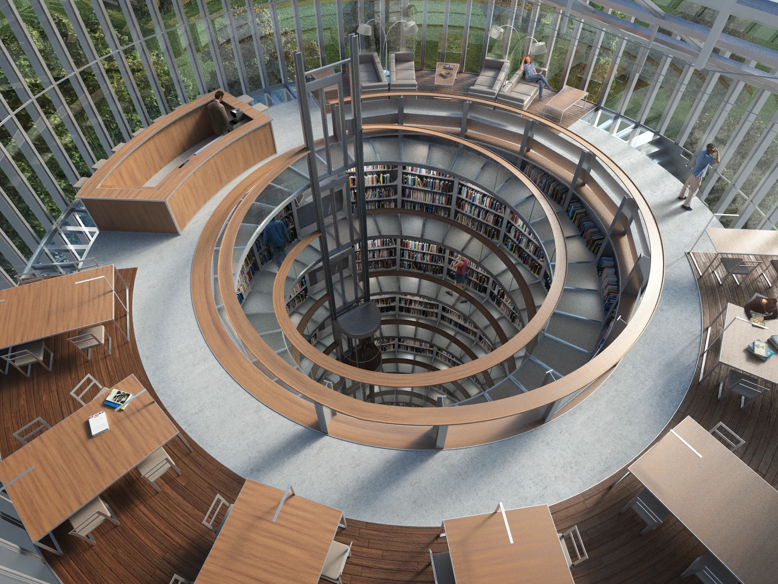 Bibliothèque à Hanovre - Projet étudiant