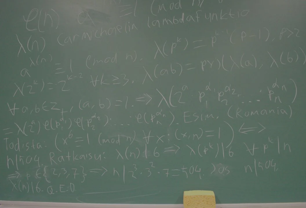 The number theory sessions covered, among other things, properties of the Carmichael lambda function.