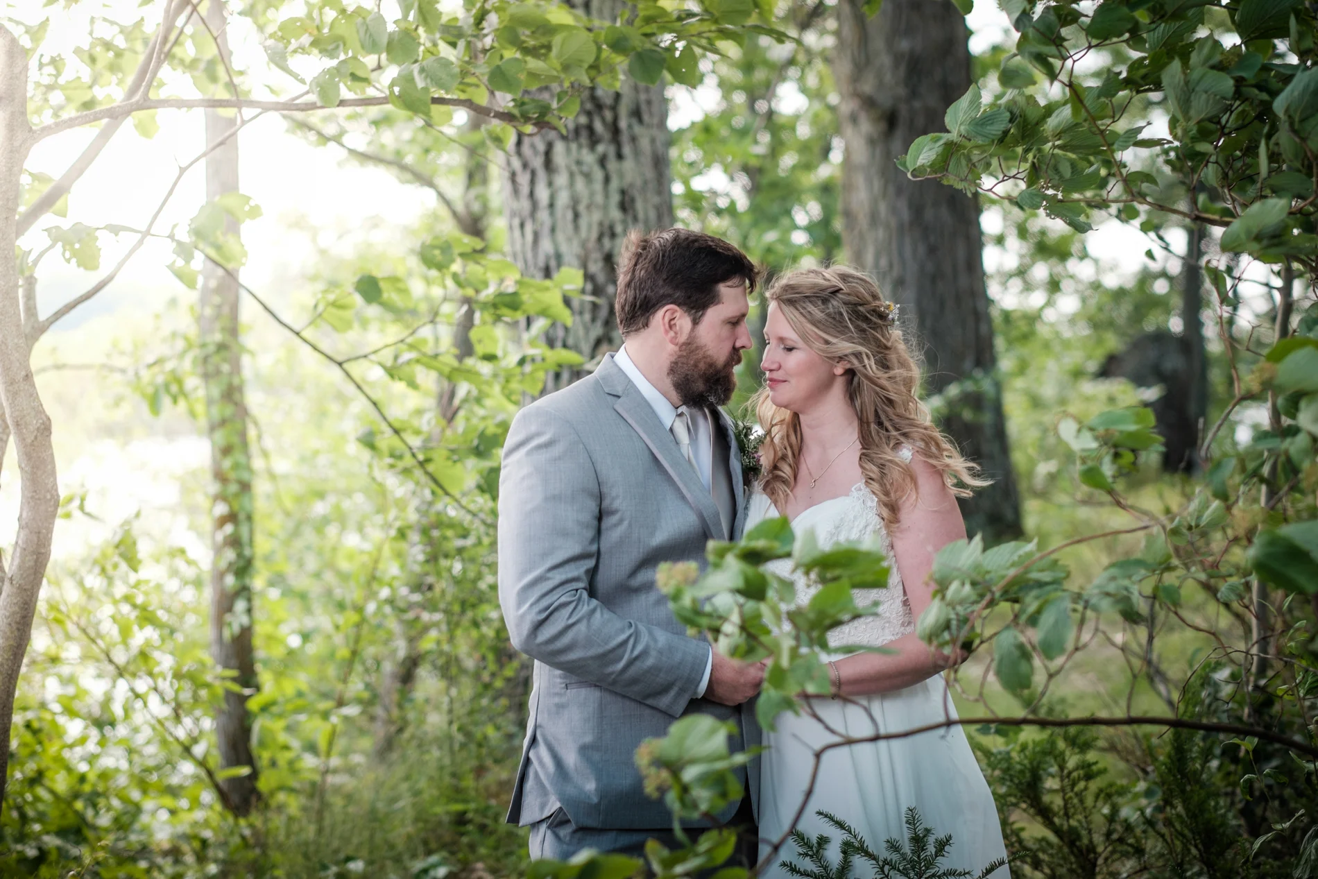 Stout's Island Lodge Birchwood Wisconsin Wedding Bride and groom portraits.