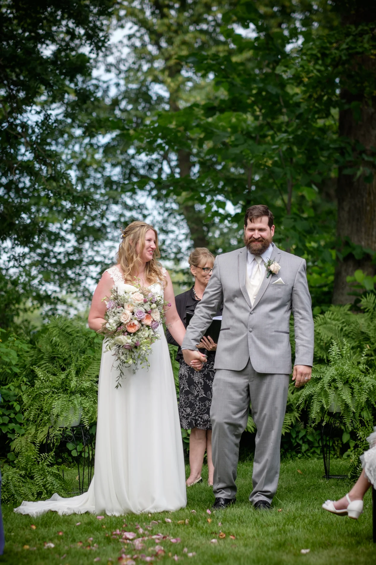 Bride and groom just married.