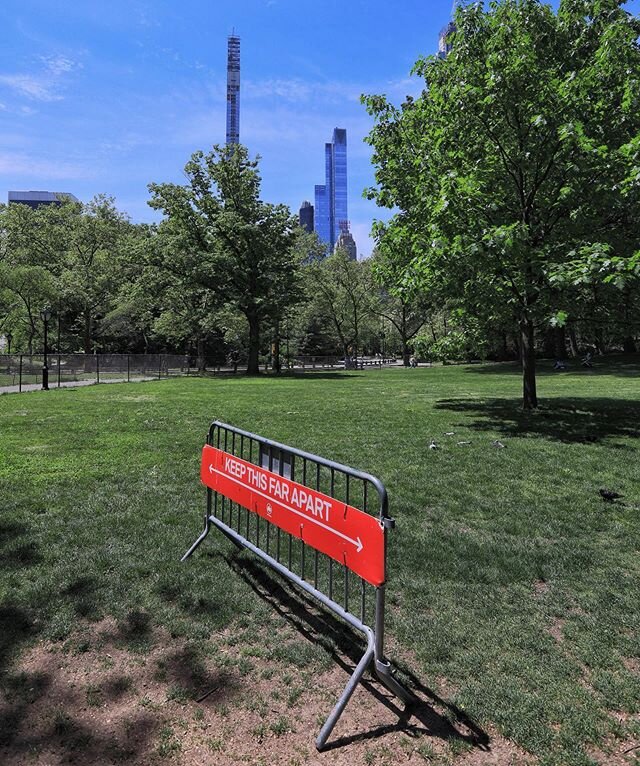 This far apart.  Sheep&rsquo;s Meadow. Wednesday.