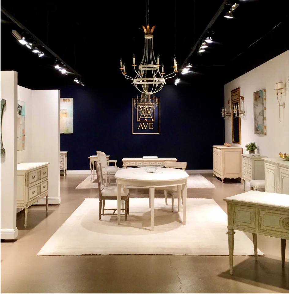 Chandelier in Ave Home Showroom