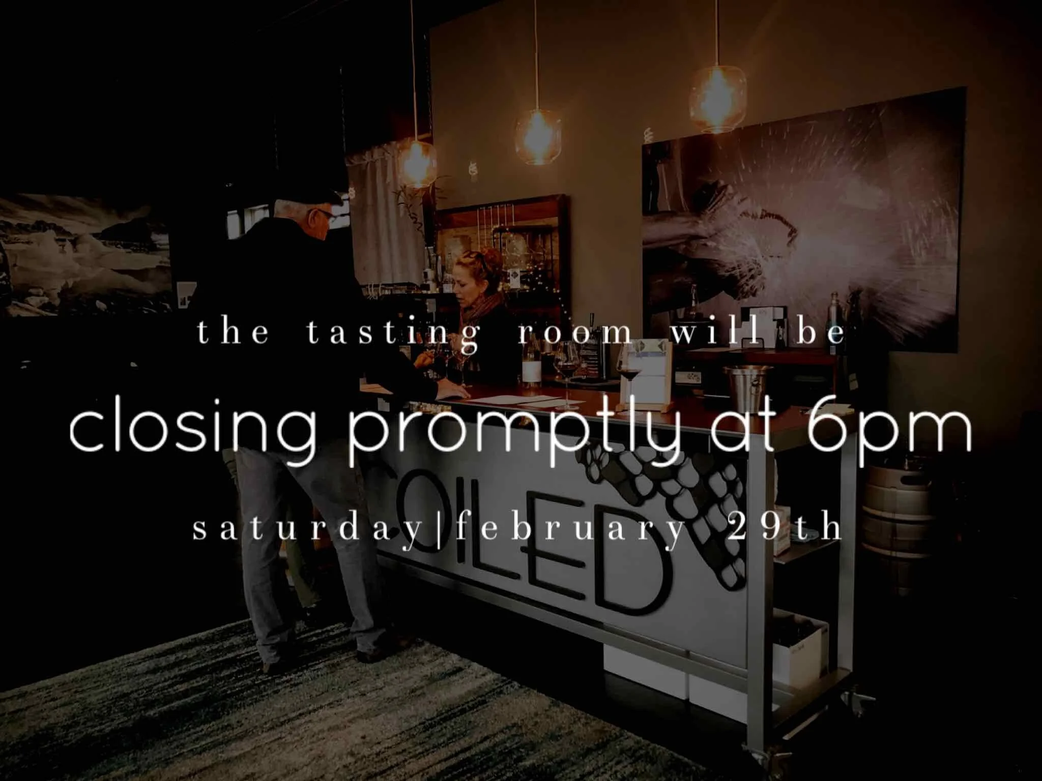 Closing promptly at 6 for Event