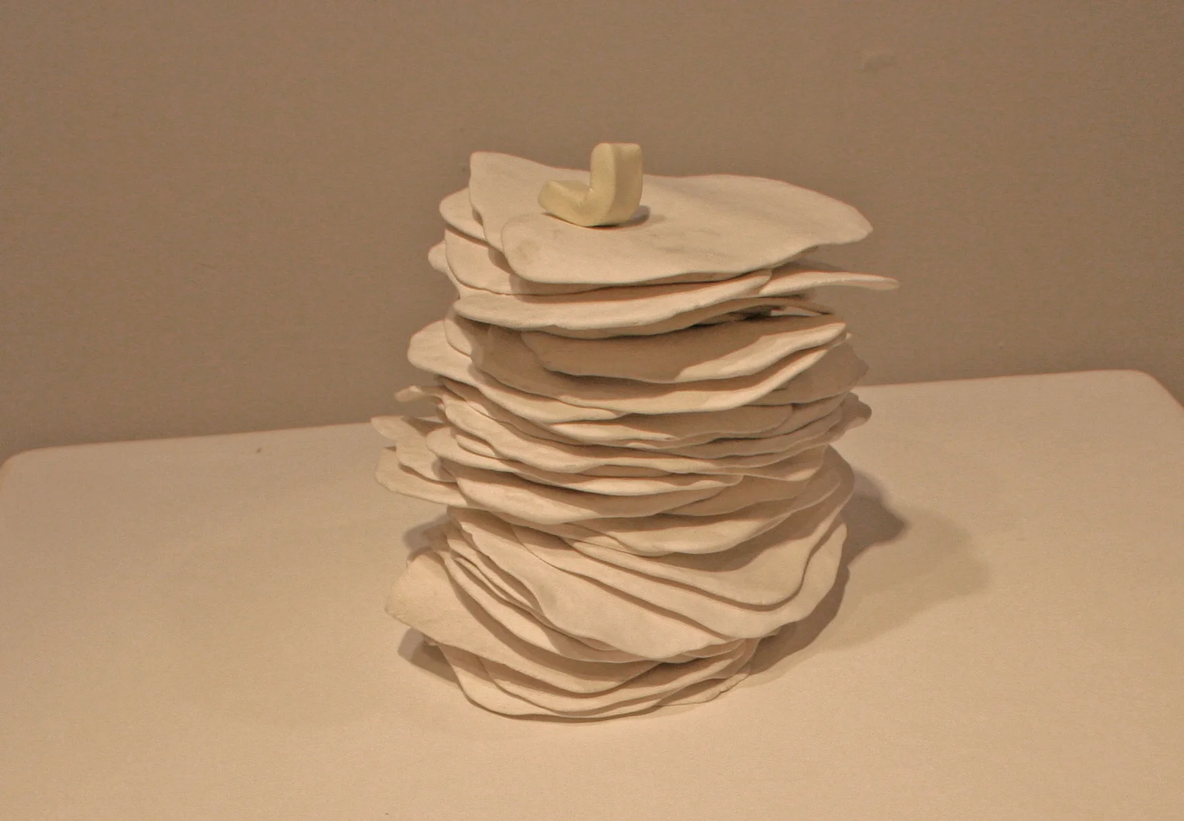 Dry Stack. air dry clay, foam rubber, gesso, pine and plywood