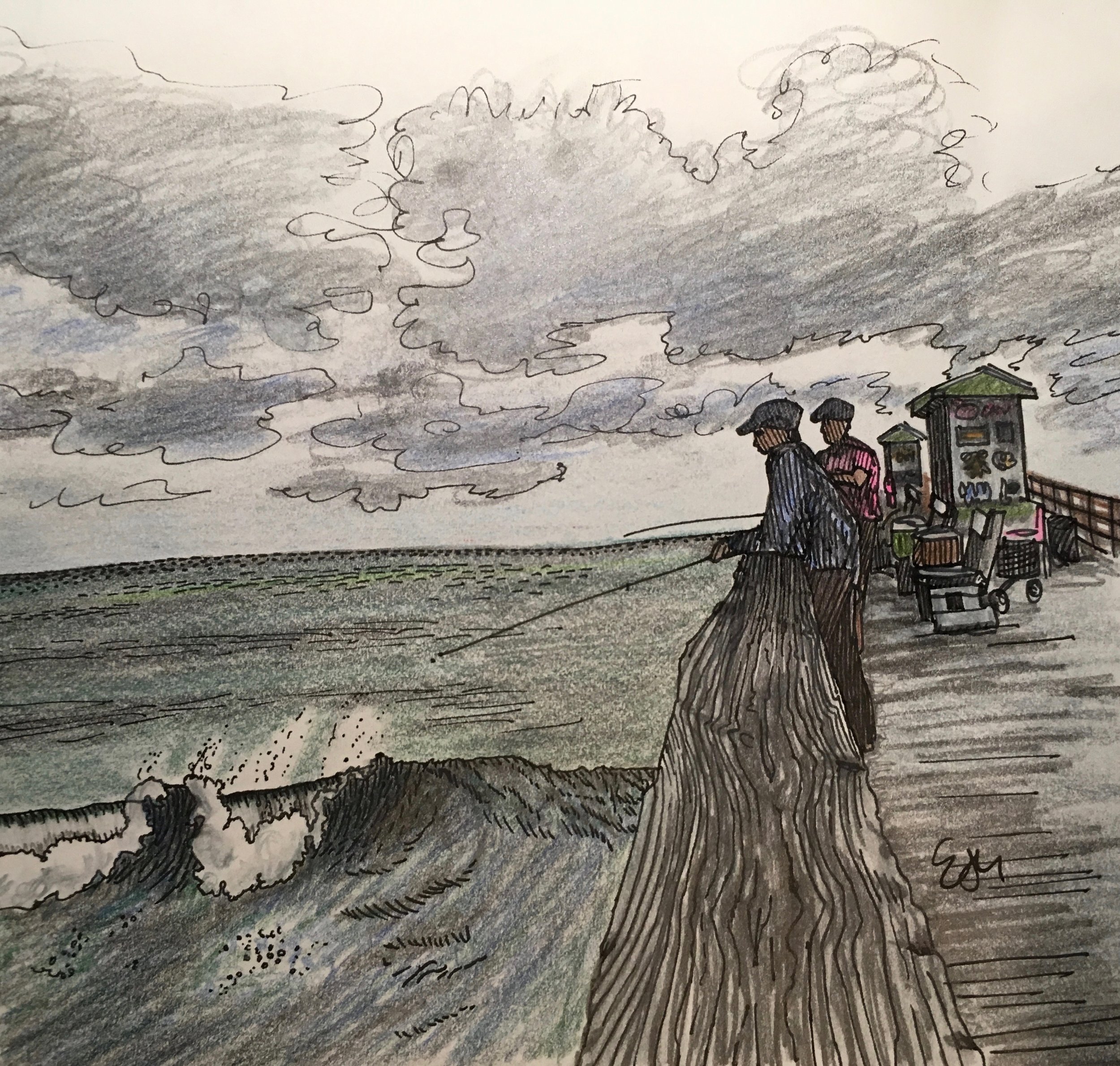 Vignette of Bogue Inlet Fishing Pier