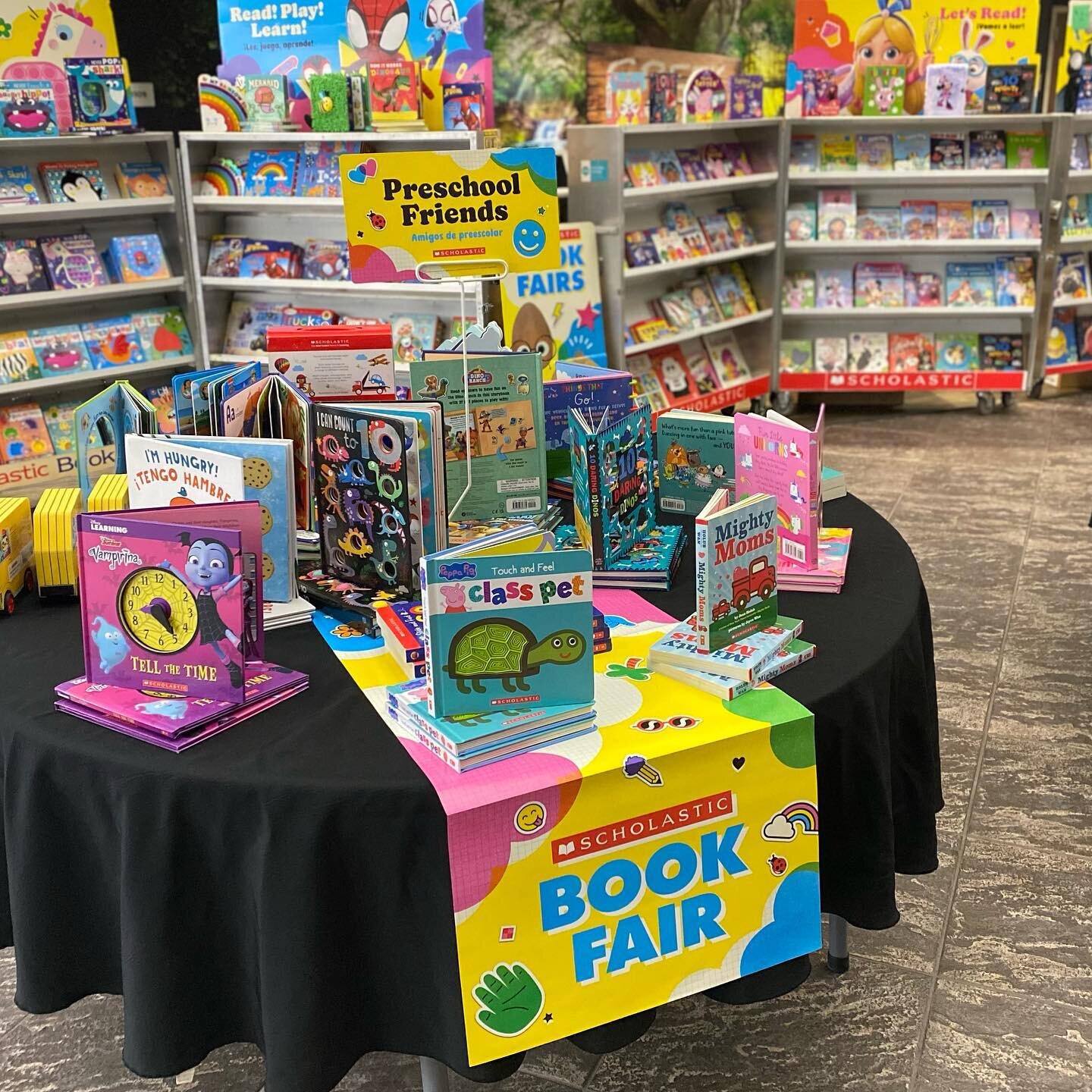 The Scholastic Book Fair will be open tomorrow! Shop it at drop off and pick up times! 📕📗📘📙