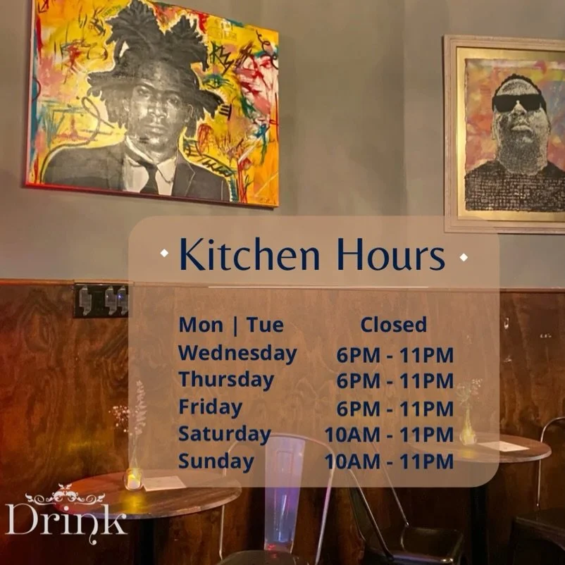 Our kitchen is officially open!
From house-baked pastries to late-night bites, we&rsquo;ve got you covered all day. 

Stop by and check out our new food menu&mdash;you&rsquo;re going to want a taste of this. 

#DrinkLounge #NowServing #NewMenu #Brunc