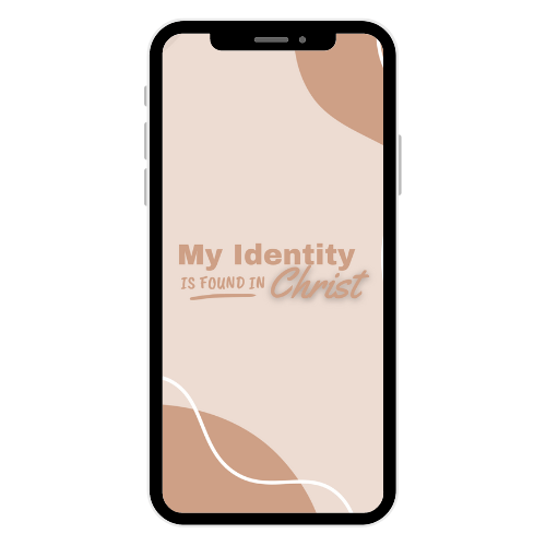 iPhone Wallpaper - Identity is Found in Christ - Pink Waves
