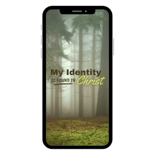 iPhone Wallpaper - Identity is Found in Christ - Forest