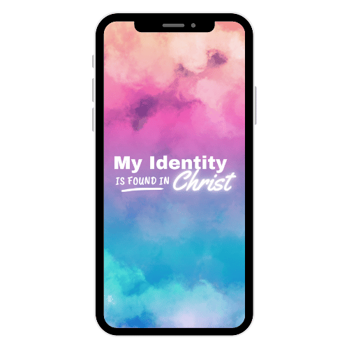iPhone Wallpaper - Identity is Found in Christ - Colour Cloud