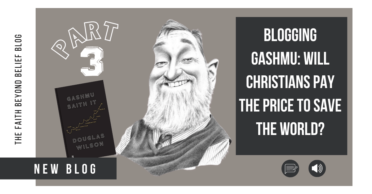 Blogging Gashmu: Will Christians Pay the Price to Save the World?