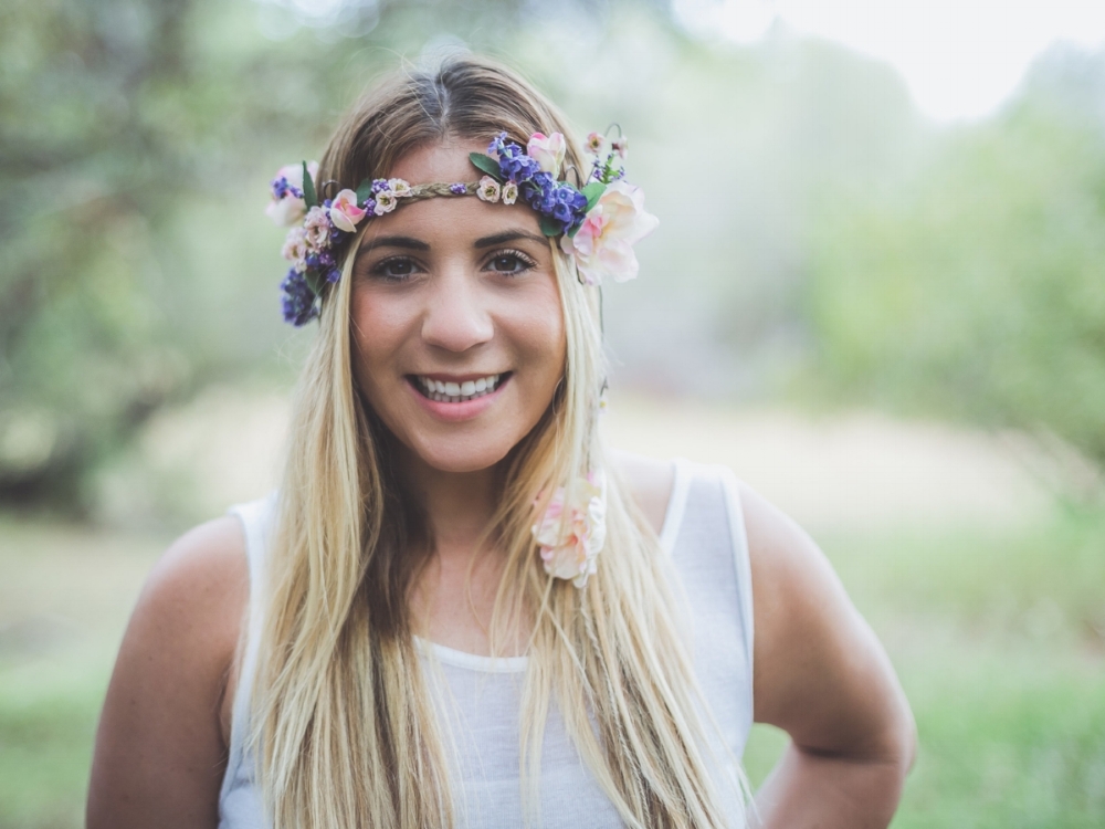 We parted Devon's hair many ways during the shoot. This is one of my favorites.