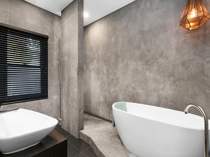 X-Bond Polished Bond hand trowelled to floor and walls