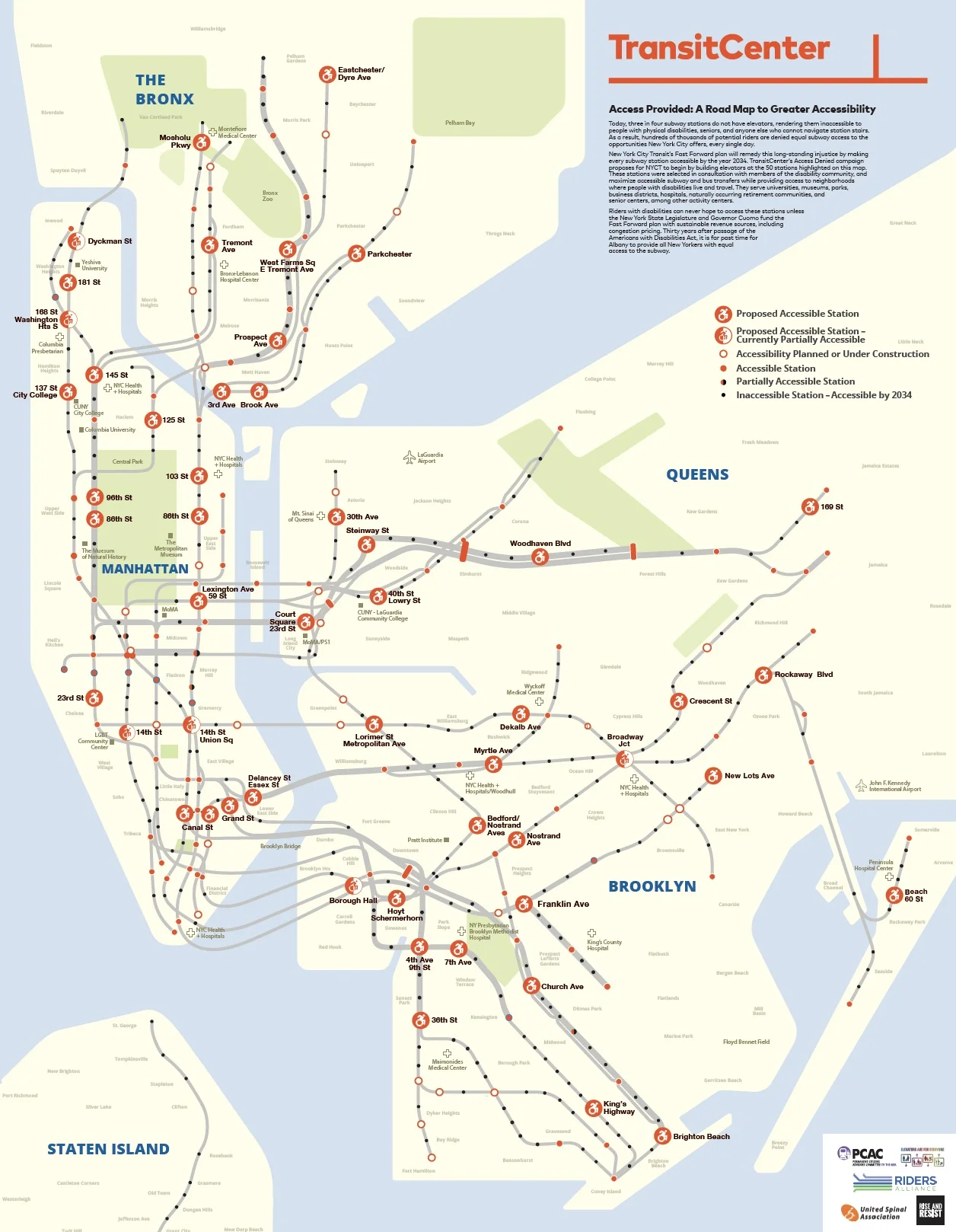 Working with TransitCenter alongside my colleagues at Route, are are creating maps and interactive tools to to advocate for the Access Denied campaign, an initiative to make the MTA Subway system more accessible to people with mobility issues. Our designs allow viewers to explore how adding full accessibility to 50 subway stations in New York will impact the lives of people in the community.