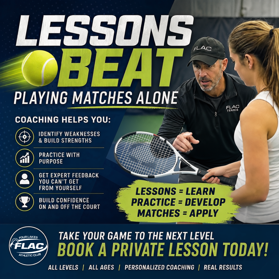 Why Tennis Lessons Beat Playing Matches Alone