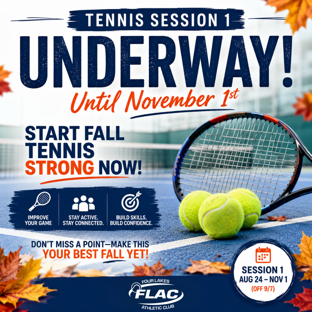 Start Fall Tennis Strong: Make the Most of Tennis Session 1 at FLAC