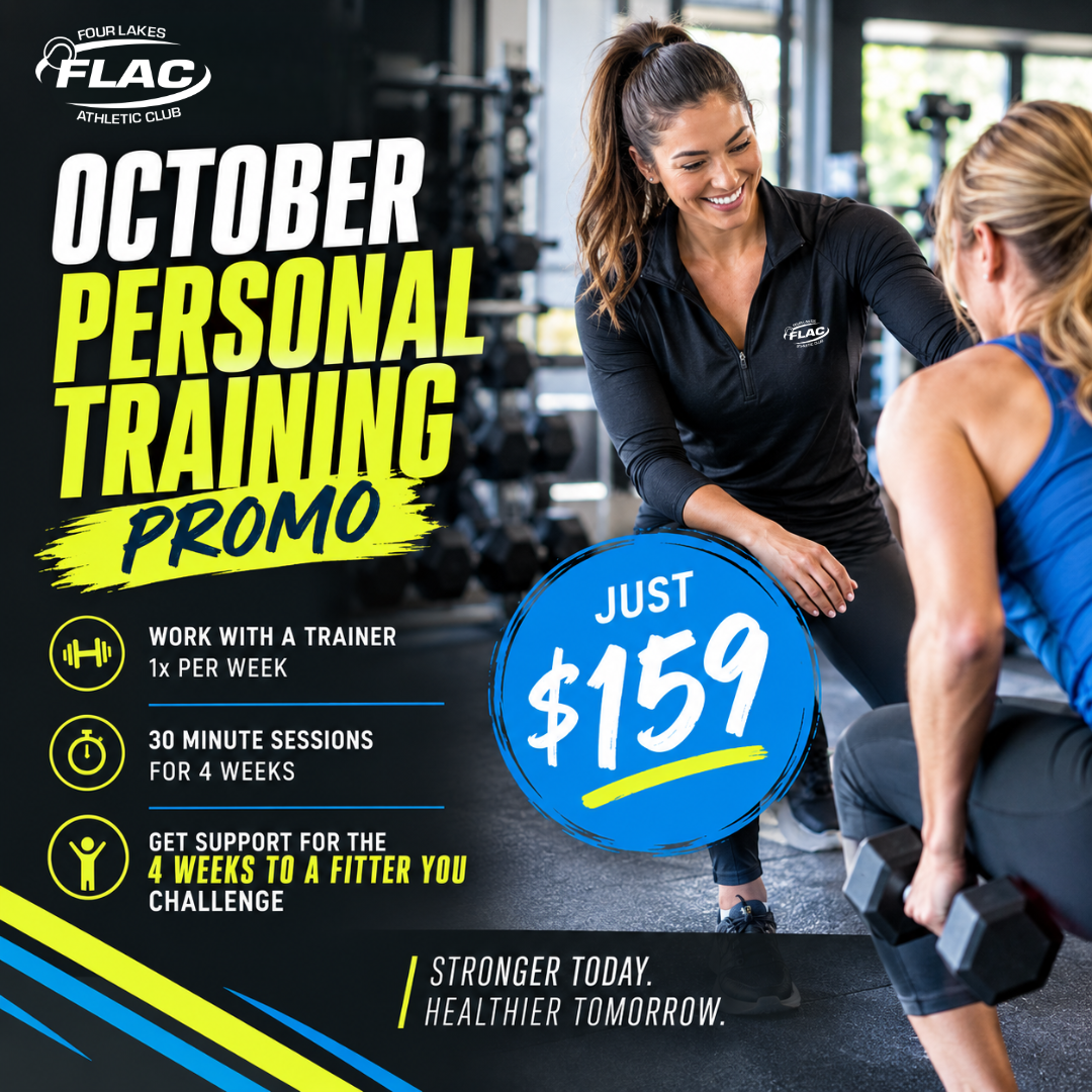 October Personal Training Promo: Get Support for the 4 Weeks to a Fitter You Challenge