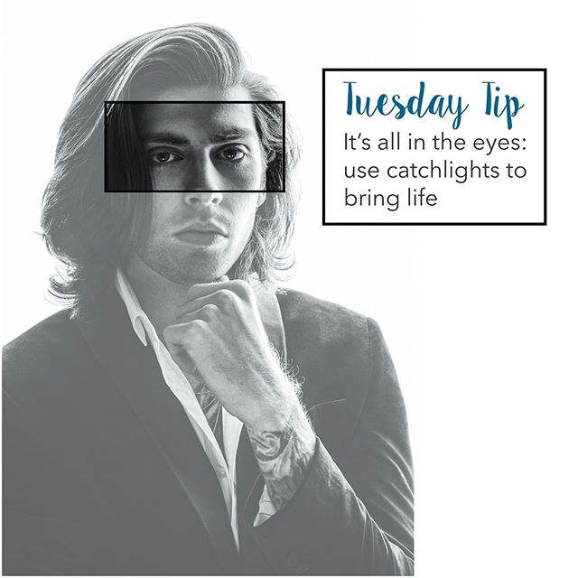 #Tuesdaytips - Sometimes we talk about people having a sparkle in their eyes. They appear to be interesting, alive, excited or happy. Their eyes may appear a little larger & reflect a little more light, especially if they think kindly of or are attracted to somebody. It is an incredibly appealing trait. We see this appeal changing our demeanour in lots of circumstances such as the reaction we give to babies whose eyes appear big and shiny.
In contrast, we think of someone with sunken or dark eyes as being ill, close to death, notorious, scary or even evil. Dark eyes bring a bad kinda mystery and are associated with horror movies or death's hollow skull (until Terry Pratchett made DEATH's sockets glow unearthly blue). If you want appealing portraits that bring joy, comfort, happiness, attraction and connection it is going to be super important to bounce light into and off the eyes! (Creating a broodingly mysterious or horror portrait maybe the darkness becomes your friend.) So if this is the why - what about the how?
Move your light source or subject around until you can see light glinting off your subject's eyes. This glint or white reflection is called a catchlight.
Sometimes light from the side and a little bit above doesn't get deep enough into the eyes, especially older sunken eyes. Easy solution - find something bright white or shiny to hold below the eyes of your subject and bounce the light back up into their eyes (*double benefit it helps remove any dark undereye circles, make crows feet less pronounced and the skin look healthier). Home hacks include using a white T-shirt or sheet, some tinfoil or a white wall to reflect light back from the main light source (e.g. the sun or window light). If you've got a budget or want to become a photographer invest in the cheapest bit of kit that will make a huge difference - a reflector. You can pick up a cheap 5-in-1 round pop up reflector inc. white, silver, gold, black side & translucent disk for blocking harsh sunlight or softening other contrasty light for under £15.
Winning!
Tell me if you try this tip out how it works for you?
Wonderful model @dannyaronsonmodelling
#Learnwithlizzy #photographytip